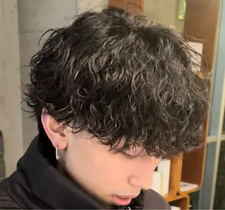 ミディアム パーマ ヘアアレンジ メンズ fifth 石川 凪のヘアスタイル