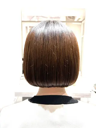 似合わせボブ🫧 丸みショート藤本のヘアスタイル