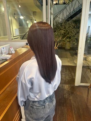 ロング カラー くいた あやなのヘアスタイル