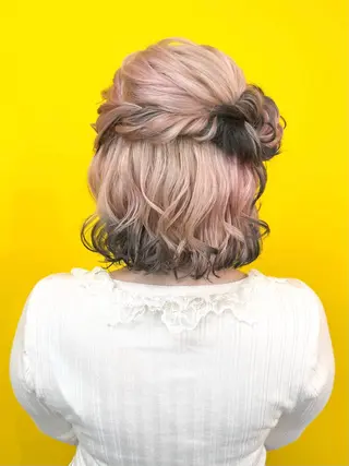 ミディアム ヘアアレンジ 新宿｜ヘアセット専門 ｜aira*｡ﾟのヘアスタイル