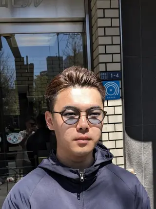 ショート メンズ キッズ パーマ カラー メンズ特化 石田はるむのヘアスタイル