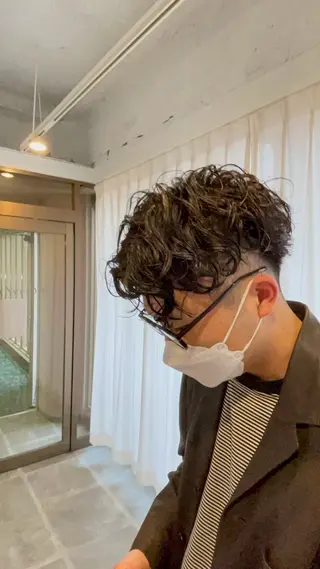 ショート パーマ メンズ Cecil hair なんば店のヘアスタイル