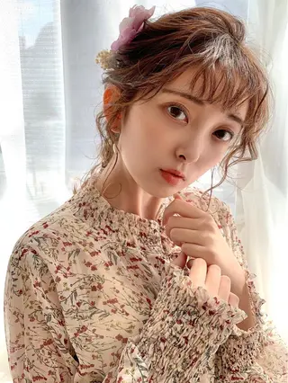 ミディアム ヘアアレンジ TAKAHASHI LEAPSのヘアスタイル