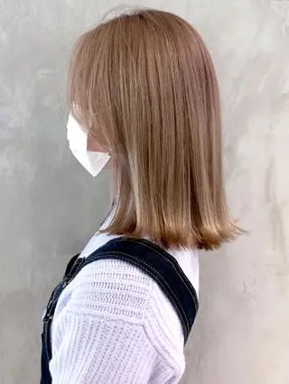 セミロング カラー パーマ ヘアアレンジ ITbyALBUM 中野店のヘアスタイル