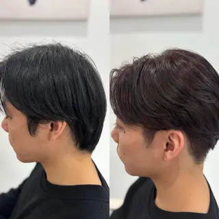 ショート カラー メンズ メンズ特化韓国風 パーマスタイル/りんのヘアスタイル