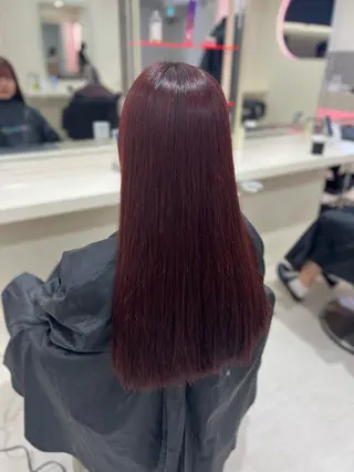 ロング カラー ヘアアレンジ 韓国レイヤー&ピンク 艶髪🩶maikoのヘアスタイル