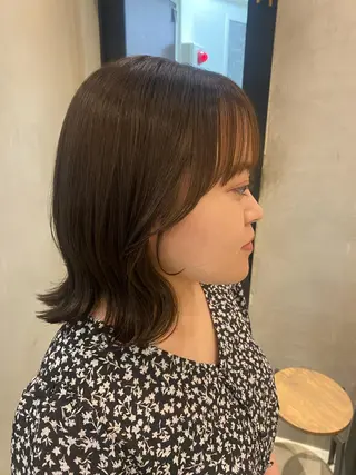セミロング 新宿/顔周りカット +レイヤー=しずく♩のヘアスタイル