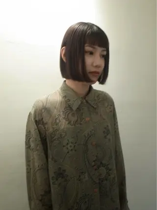 ショート パーマ 茉樹@pullnoc /新宿/ボブ/モードのヘアスタイル