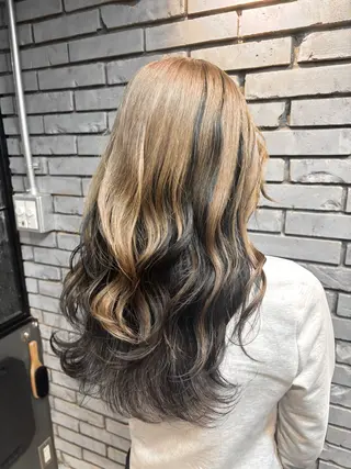 ロング カラー げんば ななのヘアスタイル
