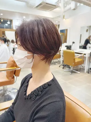 ショート カラー 👑銀座ショート/ 絶壁補正/金子涼👑のヘアスタイル