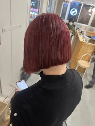 カラー ボブ/艶カラー ✨SUKURI 玉造のヘアスタイル