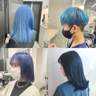 ミディアム カラー ブリーチ&髪質改善 TAIGAのヘアスタイル