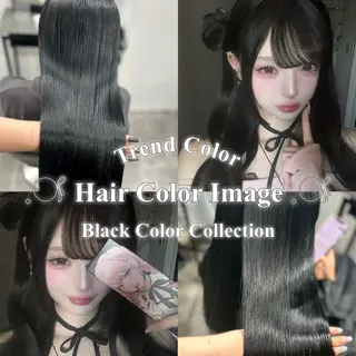カラー 🎀韓国風暗髪 nana🎀のヘアスタイル