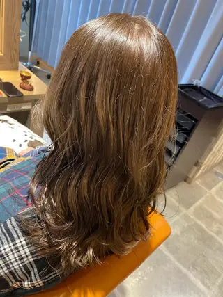 セミロング カラー ヘアアレンジ 🟣メンズパーマ 川端 永遠🟣のヘアスタイル