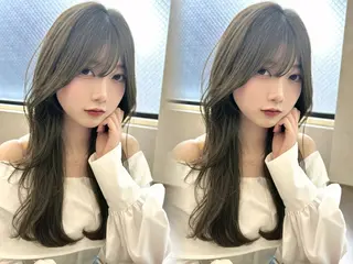 セミロング カラー 村上 大武のヘアスタイル