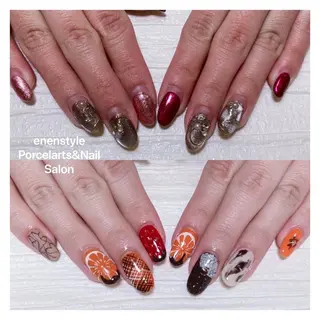 ミディアム ネイル 🐾enen style 🐾のネイルデザイン