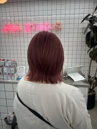 ミディアム カラー 夕羽夢🍓矢場/ JILLSTUDIOのヘアスタイル
