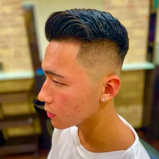 ショート メンズ 高野浩平/フェード ツイストスパイラルのヘアスタイル