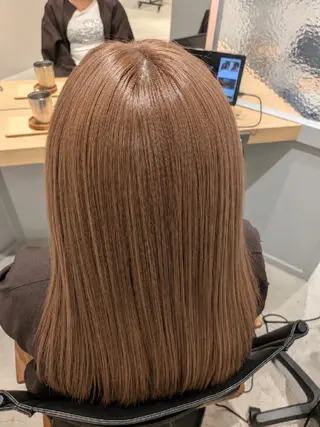セミロング カラー 古屋 美春のヘアスタイル