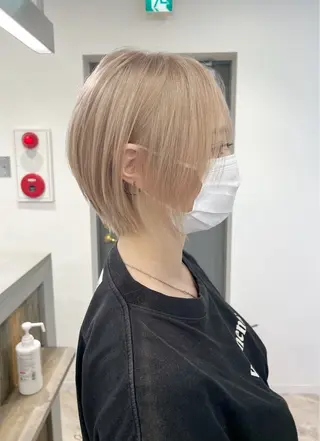 ショート ♡似合わせ ♡ハイトーン♡のヘアスタイル