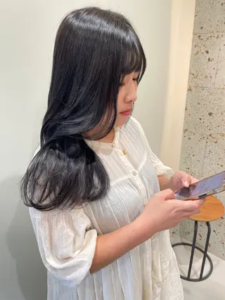ロング カラー 大人のボブパーマ ˗ˋˏairiˎˊ˗のヘアスタイル