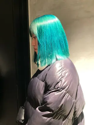 ミディアム カラー ブリーチ✧︎デザイン ゆうのヘアスタイル
