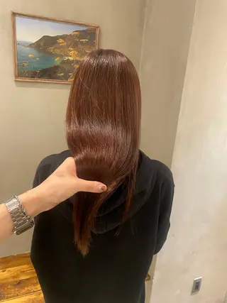 セミロング 新宿/顔周りカット +レイヤー＝しずく♩のヘアスタイル