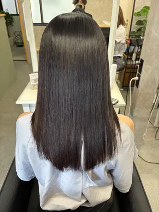 ロング かがみ/メンテナンス カット無料のヘアスタイル