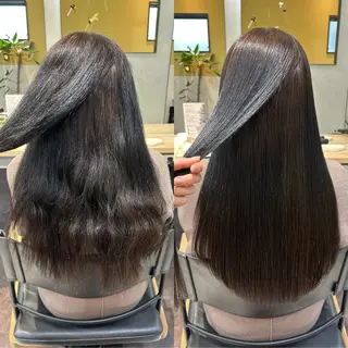ロング パーマ hubhair レイヤー/透明感のヘアスタイル