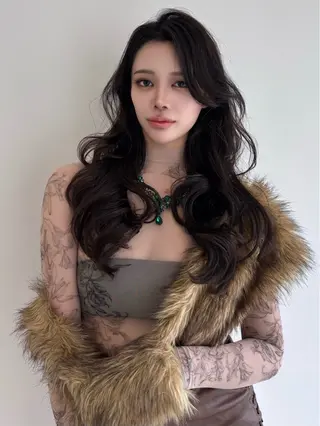ロング カラー SHOUHEI 韓国風レイヤーカットのヘアスタイル