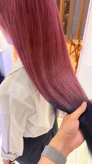 ロング カラー レイン🌏🍀 透明感/ハイトーンのヘアスタイル