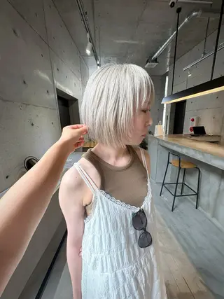 ショート カラー ヘアアレンジ son hair HIROEのヘアスタイル