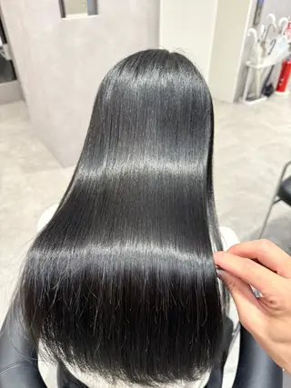 ロング カラー パーマ ヘアアレンジ 縮毛矯正/髪質改善/ ブリーチ毛/木元渓太のヘアスタイル