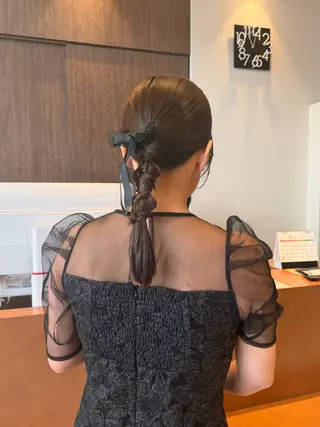 ミディアム ヘアアレンジ natsumi🍀艶 カラー/美髪縮毛のヘアスタイル