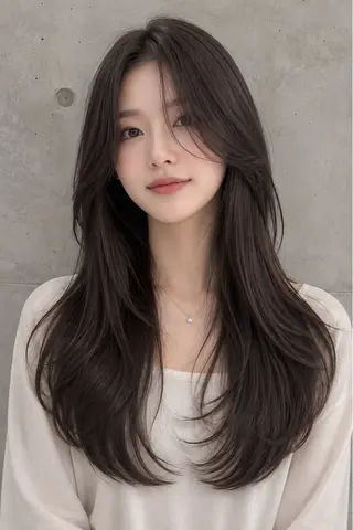 セミロング カラー ヘアアレンジ 🌫️大人韓国ヘア 🌫️naoyaのヘアスタイル