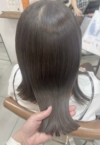 ミディアム カラー 頭皮×髪質改善 透明感カラー💎中村のヘアスタイル