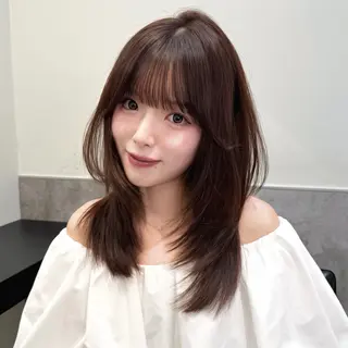 ロング カラー 韓国 レイヤー特化/きょうのヘアスタイル