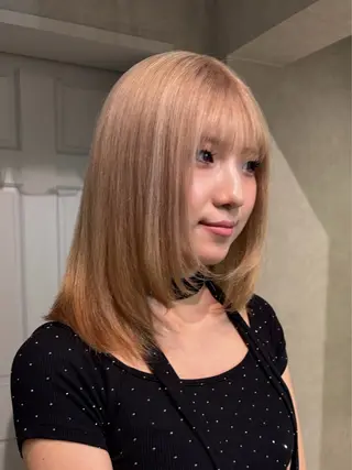 ミディアム カラー 透明感カラー🫧🎀 まりなのヘアスタイル