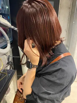 ミディアム カラー 外国人対応 佐久間のヘアスタイル