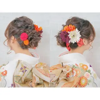 セミロング ヘアアレンジ 久保田 茜のヘアスタイル