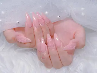 ロング カラー 波 なみのネイルデザイン