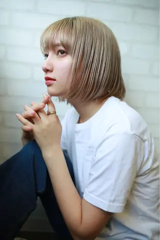 ミディアム カラー パーマ ヘアアレンジ メンズ キッズ ネイル マツエク・マツパ premier modelsのヘアスタイル
