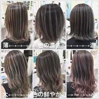 ミディアム カラー 山崎俊輔/髪質改善 /バレイヤージュのヘアスタイル