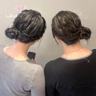 ヘアアレンジ 顔周り/ガーリー /ヘアメ/あつはのヘアスタイル