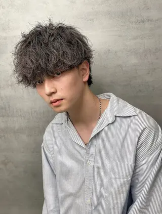 パーマ メンズ 韓国風ヘア🧚‍♂️ マツパ🧼はるのヘアスタイル