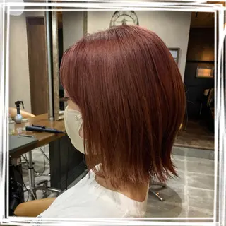 ミディアム カラー enx天王町店 伊藤 愛央のヘアスタイル