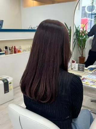 ロング カラー 小川 夏花のヘアスタイル