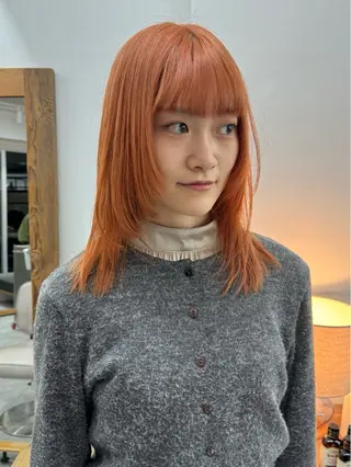 セミロング カラー 千葉 佑月のヘアスタイル