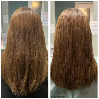 ロング カラー 坂本 明子のヘアスタイル