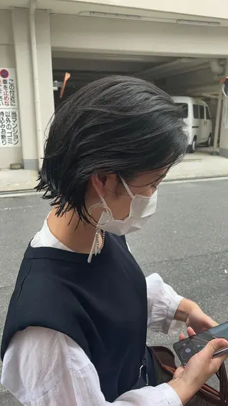 ショート やまさきえりこ ニュアンスパーマのヘアスタイル